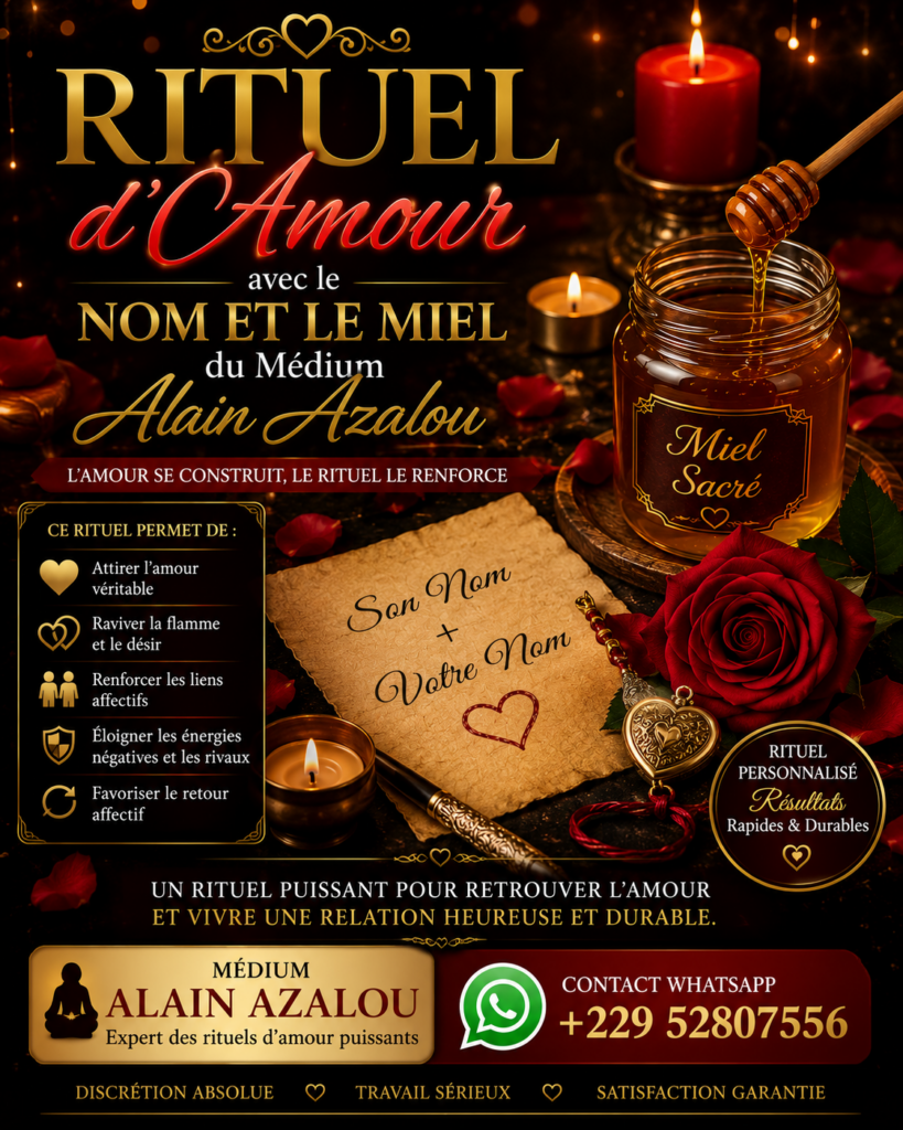 Rituel d'Amour avec le Nom et le Miel pour favoriser le retour affectif et l'harmonie amoureuse.