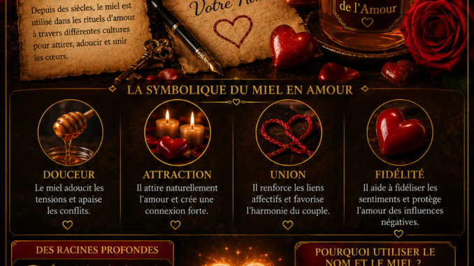 rituel d'amour avec le miel
