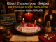 Rituel d'amour avec bougies rouges, cœur et objets spirituels pour éloigner un rival.