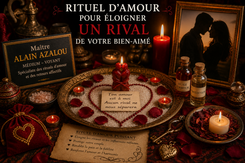Illustration symbolique d'un rituel visant à préserver la fidélité et l'équilibre amoureux.