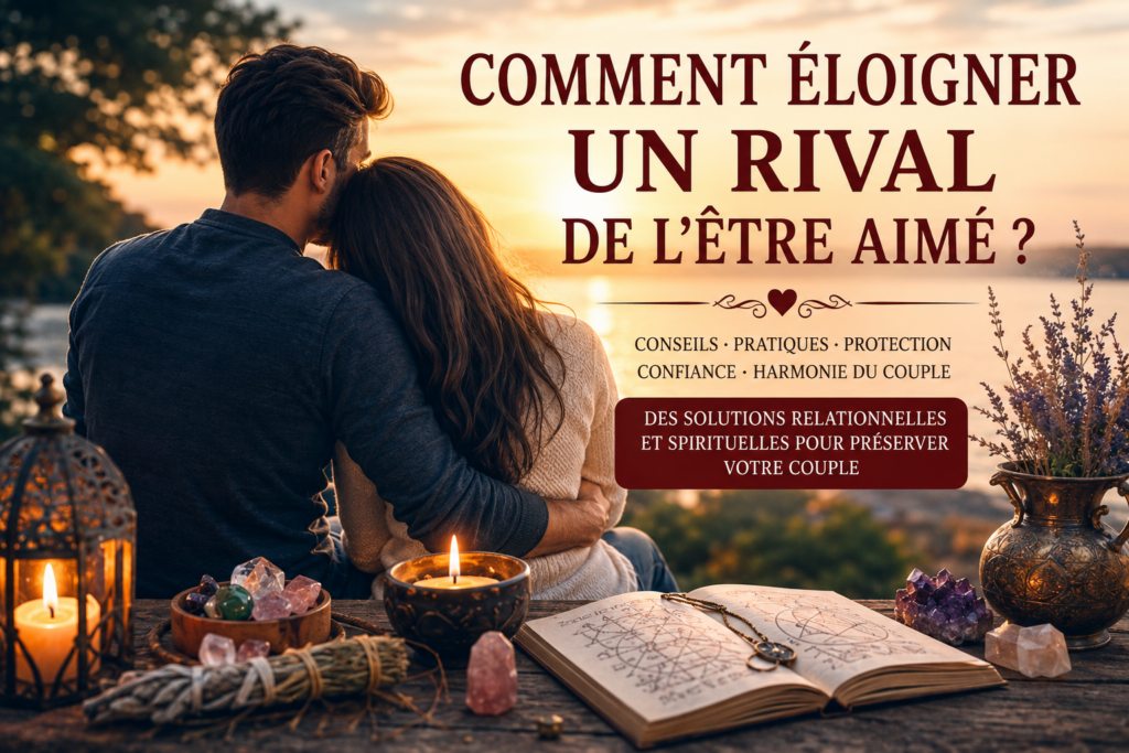 Couple échangeant un moment de complicité symbolisant la confiance, la fidélité et la protection de la relation face à une rivalité amoureuse.