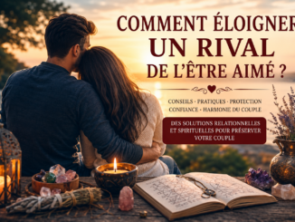 Couple échangeant un moment de complicité symbolisant la confiance, la fidélité et la protection de la relation face à une rivalité amoureuse.