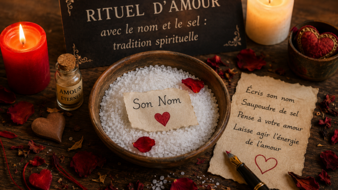 rituel d'amour avec le sel et le nom