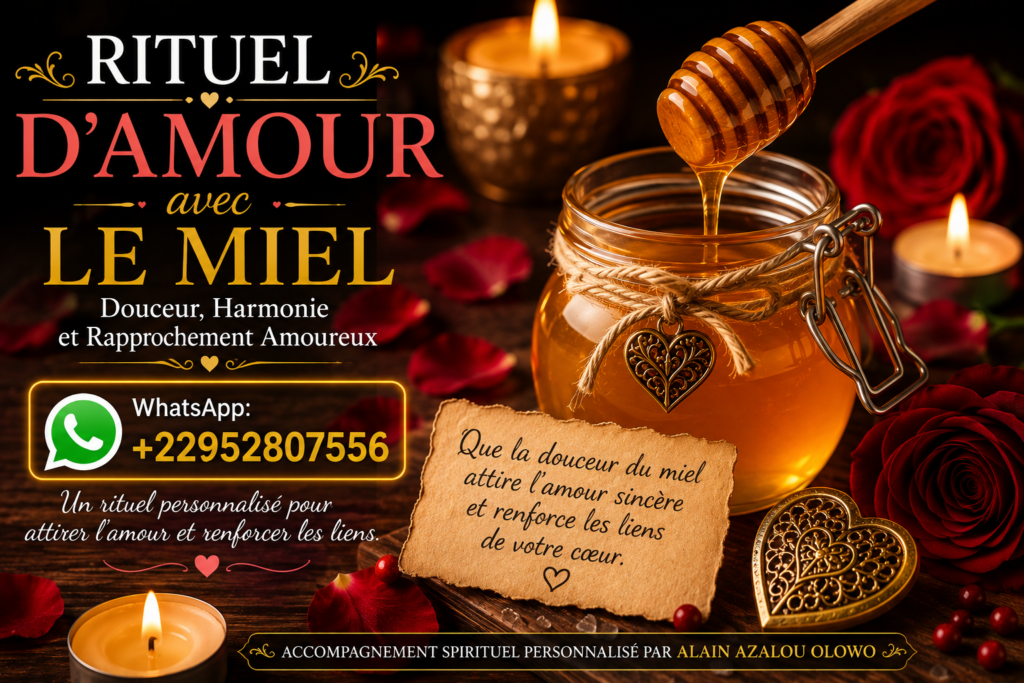 Rituel d'amour avec le miel par Alain AZALOU OLOWO