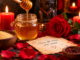 Rituel d’amour avec le nom et le miel dans une ambiance spirituelle